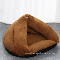 Wholesale Detachable Warm Roll Plush Cat Cave Bed